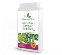 Bio Cultures Complex | 20 Billion CFU Per Vegan Capsule | 120 Targeted Release Capsules | Food Supplement
