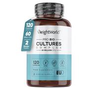 Bio Cultures Complex 60 Billion CFU 120 Capsules Active Strain for Gut Health