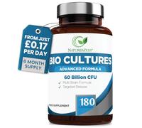 Bio Cultures Complex 60 Billion CFU, 180 Vegan Capsules | 9-Strain Formula with FOS Fibre, UK Manufactured, Food Supplement