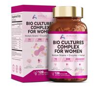 Bio Cultures Complex for Women 200 Billion CFUs 15 Strains, 120 Vegan Caps | Multi-Strain Formula for Women with Cranberry Extract, Digestive Enzymes, ACV for Vaginal, Urinary, Gut, Digestion & Immunity