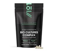 Bio Cultures Complex Probiotics - 100 Billion CFU - 20 Live Bacterial Cultures - 60 Vegan Capsules for Women & Men - Lactobacillus Acidophilus, Gasseri, Rhamnosus & Reuteri - by Alpha01