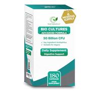 Bio Cultures Complex Probiotics & Prebiotics 50 Billion CFU - 6 Months Supply - Acidophilus & Saccharomyces Boulardii Probiotic - 180 Vegan Capsules - Probiotics for Gut Health