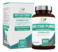 Bio Cultures Complex Probiotics & Prebiotics - 50 Billion CFU - 6 Months Supply - Lactobacillus Acidophilus & Saccharomyces Boulardii - 180 Vegan Capsules - Probiotics for Gut Health for Women & Men