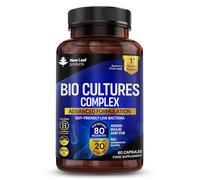 Bio Cultures Probiotics and Prebiotics Complex - 80 Billion CFU - 20 Live Cultures - 60 Capsules - Strains Like Lactobacillus Acidophilus & Casei - Prebiotic and Probiotic Supplements for Women & Men