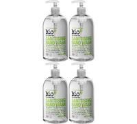 Bio-D Lime & Aloe Vera Cleansing Handwash | 500ml (Pack of 4) | Antibacterial Hand Soap | Neutralises 99.9% of Bacteria | 100% Naturally Derived | Vegan & Cruelty Free | Made in the UK