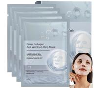 Bio Deep Collagen Overnight Face Mask, Collagen Face Mask, Korean Face Masks, Collagen Mask for Reduce Fine Lines & Wrinkles Sheet Mask - Face Masks Beauty - Face Masks Skincare for Deeply Hydrating