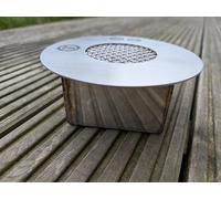 Bio ethanol burner round container firebox fire with wool insert 0.2l