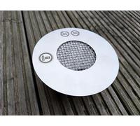 Bio ethanol burner round container firebox fire with wool insert 0.2l TÜV