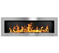 Bio Ethanol Fire BioFire Fireplace Modern 1200 x 400 stainless steel Wall - Mounted Alcohol Fireplace