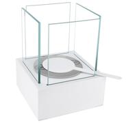 Bio ethanol freestanding tabletop fireplace burner with wool insert - SMART WHITE