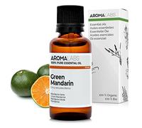 BIO - Green Mandarin Essential Oil - 30mL - 100% Pure, Natural, Chemotyped and AB Certified - AROMA LABS (French Brand)