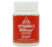 Bio-Health Bioflavonoid Vitamin C with Rosehip Powder, 60 caps x 500mg | Pure Vitamin C with Rosehip Powder and Bioflavonoids, Supports Immune Health, Suitable for Vegans and Vegetarians
