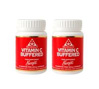 Bio-Health Buffered Vitamin C Duo Food Supplement for General Health, Stomach Friendly, Bonded with Calcium for Boosting Immune System, Suitable for Vegetarians and Vegans 2 x 60 Capsules