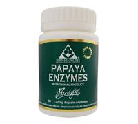 Bio Health Papaya Enzymes - Papain - 60 x 120mg Vegicaps