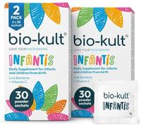 Bio-Kult Infantis Gut Health Probiotics for Kids and Babies| 7 Strains + FOS, VIT C | Immune Support | 30 Sachets - 2 Pack