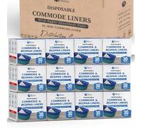 BIO-LEC MOBILITY Commode/Bed Pan Premium Liners | Included with Supreme Absorbent Pads | Commode Toilet Chair Bucket Bags (360 Sets (360 Liners + 360 Absorbent Pads))