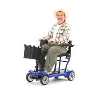Bio-Lec Mobility Foldable Electric Scooter for Adults with Seat & Basket | Lightweight 24V Lithium-Ion Mobility Scooter | Compact, Comfortable & Portable for Elderly, Disabled