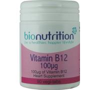 Bio Nutrition Vitamin B12 100µg : Healthy heart vitamin : 90 vegi-tabs