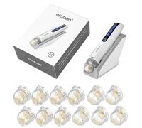 Bio Pen Q2 Beauty Pen Set with 12 Replacement Cartridges (5 x 14 Pin & 7 x 25 Pin), Wireless, LED Display, 5 Levels, Rechargeable, Cosmetic Skin Care Device for Face, Neck, Body, Home, Studio