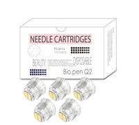 Bio Pen Q2 Replacement Micro-Cartridges Nano - 5 Pack Original Beauty Tool for Skincare & Face & Scalp Care, Smooth & Refined Look, Home & Salon Use - Compatible with Bio Pen Q2 (Nano, 5PCS)
