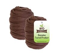 Bio-stretch Soft Garden Twine & Plant Ties for Outdoor Plants, 2 Ball Brown | Stretchy & Flexible, Gentle on Delicate Stems, Ideal for Climbing Plants, Naturally Degrades after 18-24 Months