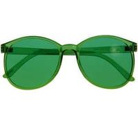 Bio Waves Colored Lens Color Therapy Glasses - Round Style (Green)