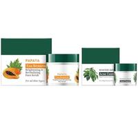 Bio Winter Green Anti-Acne Cream (15g) & Bio Papaya Tan Removal Scrub (75g) | Acne Control & Exfoliating Skincare Combo | 100% Botanical Extracts | For All Skin Types