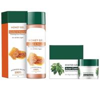 Bio Winter Green Spot Correcting Anti-Acne Cream (15g) & Bio Honey Gel Foaming Face Cleanser (120ml) | Acne Control & Gentle Cleansing Combo | 100% Botanical Extracts | For All Skin Types