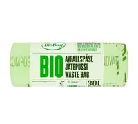 BioBag 30L Compostable Bin Liners, Green, 20 Count