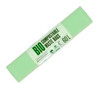 BioBag 60L Compostable Swing Bin Liners - 5 Bags per Roll - 100% Biodegradable Bin Bags - OK Compost HOME Certified - Green