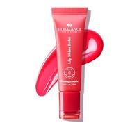 BioBalance Pomegranate Lip Shine Balm | 10ml | Moisturising Lip Balm | Deeply Hydrating | High Shine Gloss | Dry Lips Treatment | Keychain Accessory
