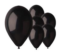 Biobased Natural Rubber Latex Balloons 33cm / 13 in (Black, Pack of 10)