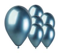 Biobased Natural Rubber Latex Balloons 33cm / 13 in (Shiny Blue, Pack of 6)