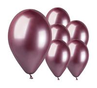 Biobased Natural Rubber Latex Balloons 33cm / 13 in (Shiny Pink, Pack of 6)