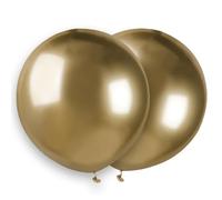 Biobased Natural Rubber Latex Balloons 48cm / 19 in - Pack of 25 (Shiny Gold)