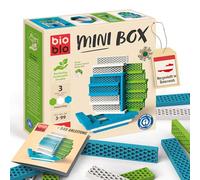bioblo Mini Box Friendship Mix 40 Pieces, Sustainable Building Blocks for Children from 3 Years, Colourful Wooden Building Blocks Children's Toy, STEM Montessori Toy for Stacking & Balancing Games