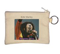 Biobr Sings no kurwa no cry Funny Polish Meme Key Chain Coin Purse Beige