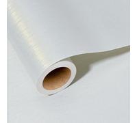 BIOBROWN White Kraft Wrapping Paper Roll, 43cm x 10m Shiny Solid Color Gift Wrap with Lustrous Texture for Wedding, Birthday, Bridal Shower, Christmas, Baby Shower, DIY Bouquet