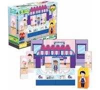 BiOBUDDi Building Bricks Sets Kit Educational Toys Colors Shapes Numbers Letters