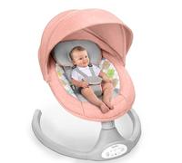Bioby Electric Baby Rocker Baby Swing with 5-Point Harness & 5 Swing Modes, Lightweight & Safe Rocker Baby Electronic with Bluetooth Music & Remote Control, for 0-12 Months (2-9 kg), Pink