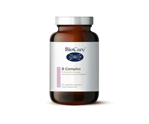 BioCare B Complex - Vitamins B1, B2, B3, B5, B6, B12, C & Biotin - for Energy and Nervous System Support - Suitable for Vegetarians and Vegans - 90 Capsules