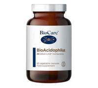 BioCare BioAcidophilus | 20 Billion LAB4 Live Bacteria | Food Supplement Suitable for Vegetarians and Vegans - 60 Capsules