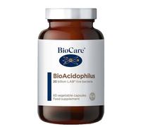 BioCare BioAcidophilus | 20 Billion LAB4 Live Bacteria | Food Supplement Suitable for Vegetarians and Vegans - 60 Capsules