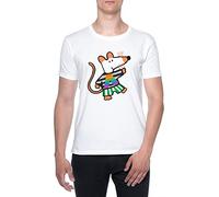 BIOCLOD Ally Maisy Mouse Men's T-Shirt White Round Neck Men White Round Neck, white, S