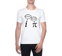 BIOCLOD Be Rational Get Real Imaginary Math Science Pi Men T-Shirt White Round Neck Men White Round Neck, white, 5XL