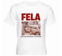 BIOCLOD Fela War Can Never Be The Answer Photography Boy Girl Kids Unisex T-Shirt Blanco Round Neck Boy Girl Kids Unisex T-Shirt White, white, 3 Years