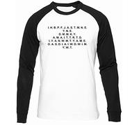 BIOCLOD I Have Brought Peace Freedom Justice and Security Men Women Unisex Baseball T-Shirt White Black Sleeves Round Neck S