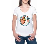 BIOCLOD Peace Was Never an Option Subarus Duck Mujeres Camiseta De Manga Corta Blanco Cuello Redondo Women T-Shirt White Round Neck, white, S