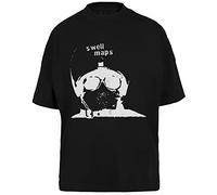 BIOCLOD Swell Maps Men Women Unisex Loose T-Shirt Black Men Women Unisex Baggy Black, Black, 3XL