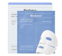 BIODANCE Hydro Cera-nol Real Deep Mask, Overnight Hydrogel Mask, Soothing, Moisturising, Nutritious, 34 g x 4 Pieces